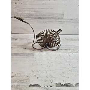 Vintage Metal Spring Coil Snail Photo Memo Holder Clip Bronze Tone Desk Decor‎